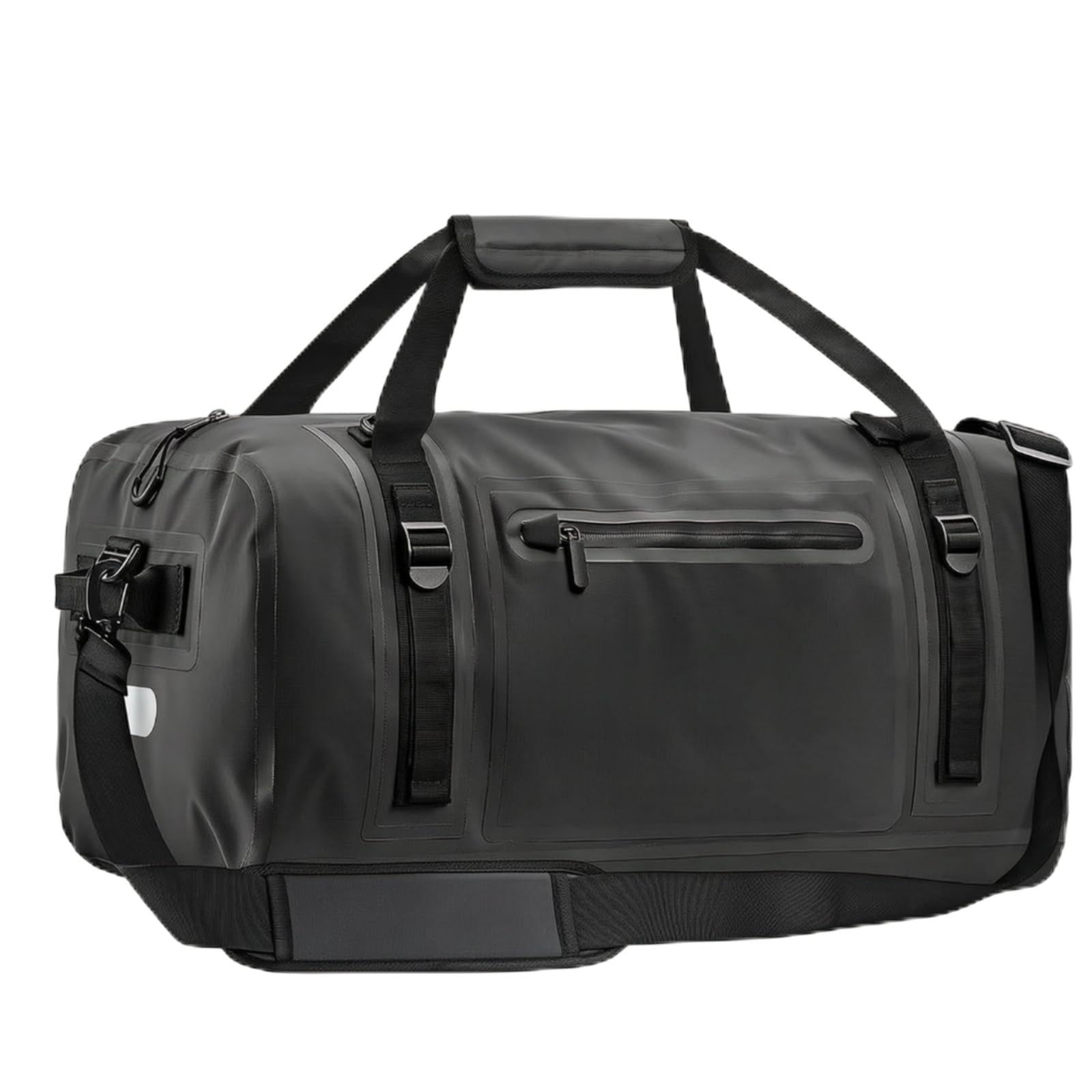 Borsa da Esterno in PVC Idrorepellente Borsa a Sacco Impermeabile Resistente Borsone con Tasca Frontale per Palestra