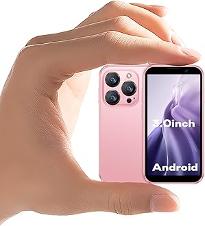 Small Intelligent 3G Unlocked Mobile Phone, with a 3-inch Screen, Dual SIM Dual Standby. It's a Portable Spare Phone, Suitable for Kids and Students. (Pink, 2GB + 16GB)