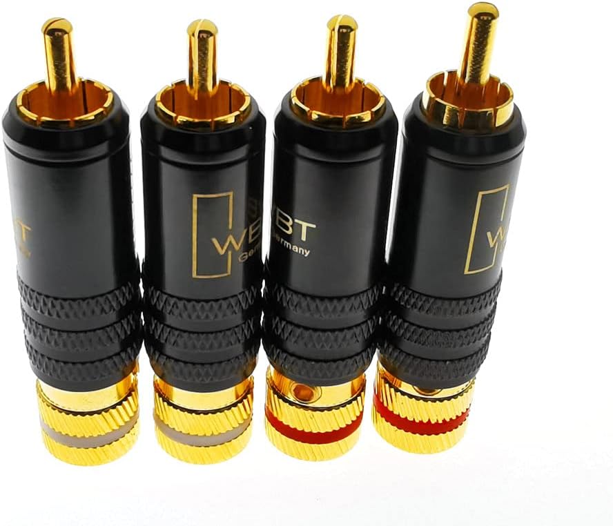 WBT-0144 Gold Plated RCA Plug RCA Plug-In Type AV Audio and Video Plug Video Plug Connector