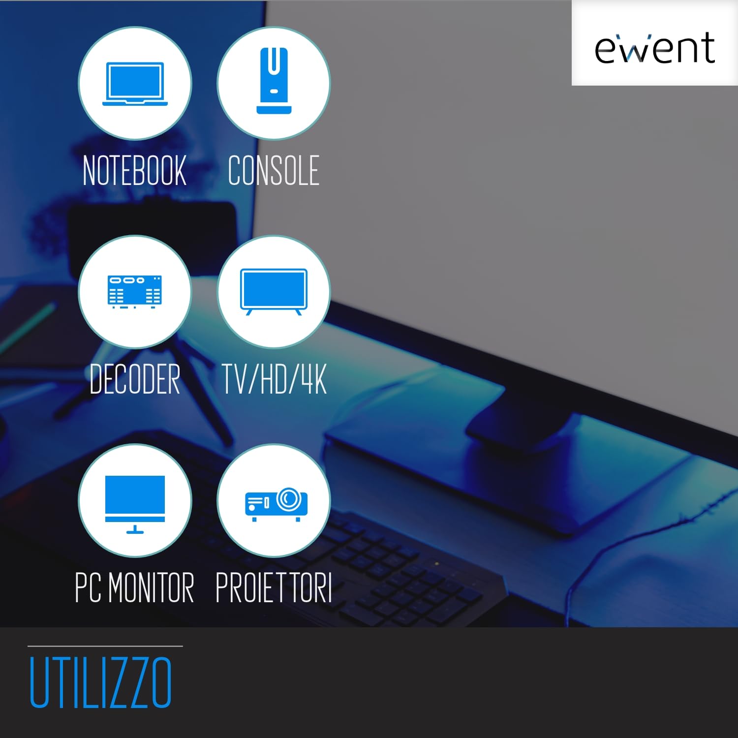 Ewent EW9864 - Convertitore HDMI a VGA (maschio a femmina) adattatore per computer, desktop, laptop, PC, monitor, proiettore, HDTV, Chromebook, Raspberry Pi, Roku, Xbox e altro-Nero