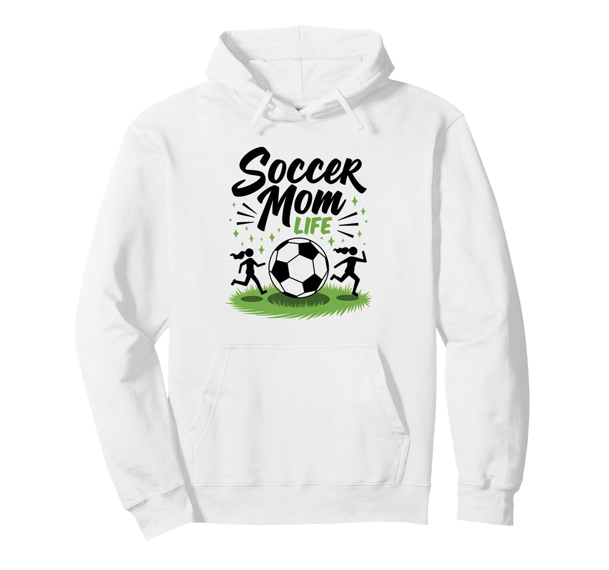 Soccer Mom Life Sweatshirt - Proud Parent Team Spirit Pullover Hoodie, Adult Unisex, White, XX-Large