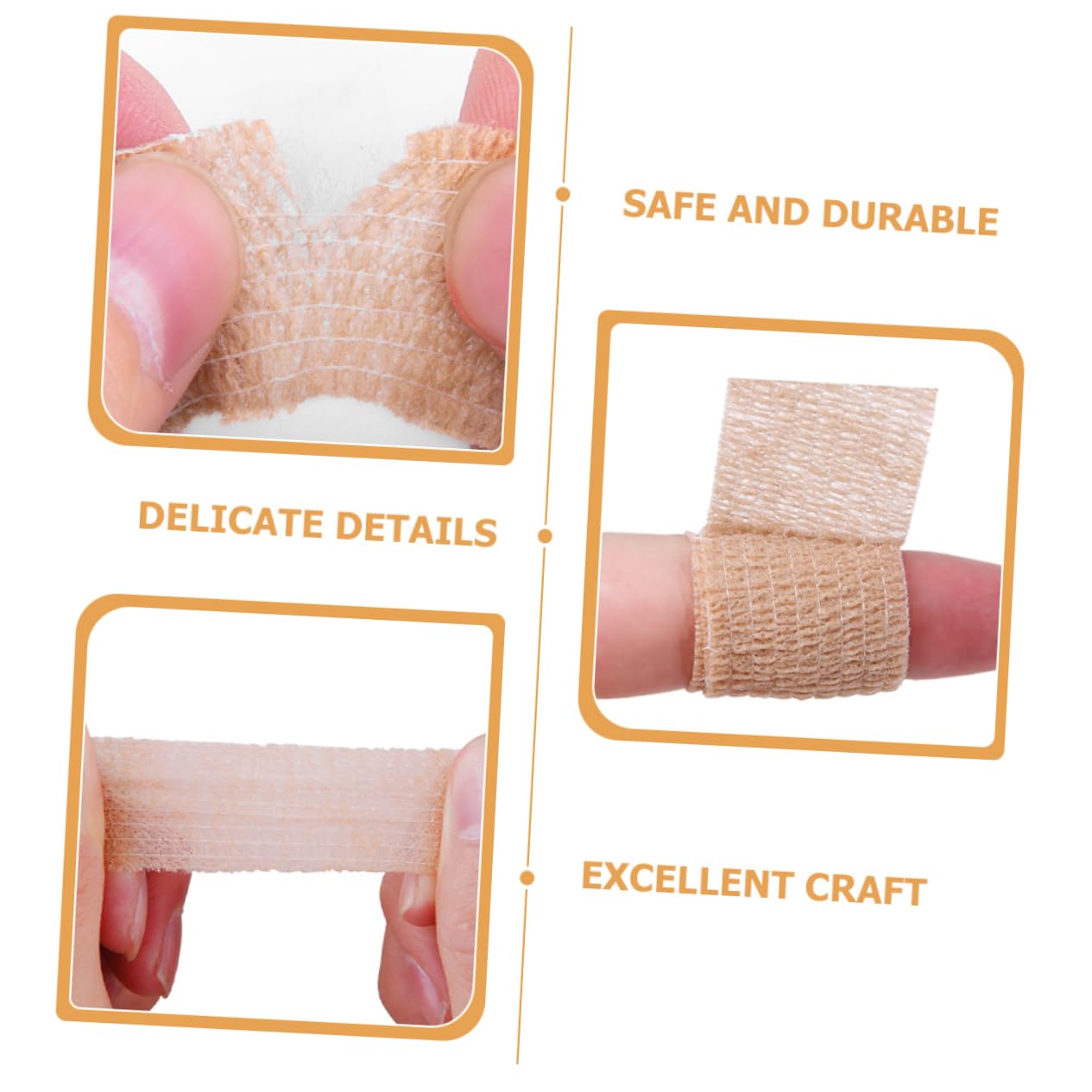 Sosoport Elastic Adhesive Bandage Tape Self Adhesive Elastic Head Wrap Sports Wrap for Finger Leg