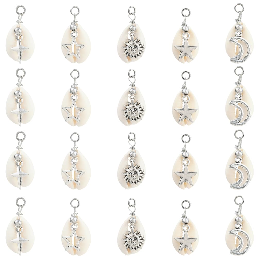 Breloques coquillages cauris pour la fabrication de bijoux d'été faits main