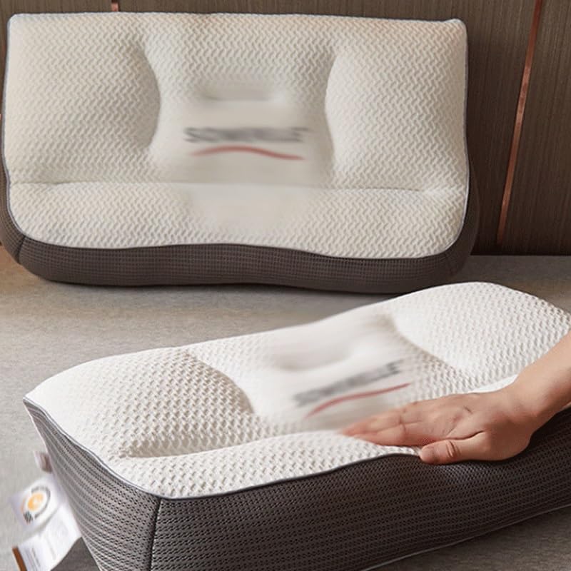 Breathable Adult Pillow with Knitted Cotton Neck Support for Sleeping
