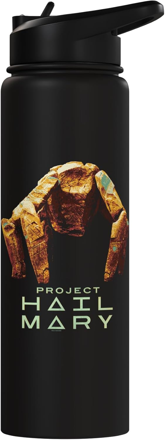 Project Hail Mary Rocky The Alien Distressed Portrait Stainless Steel Insulated Water Bottle