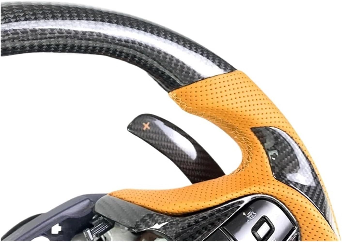 Car Interior Accessories Carbon Fiber Steering Wheel Compatible for Lexus LC500 Sports(Style 1)