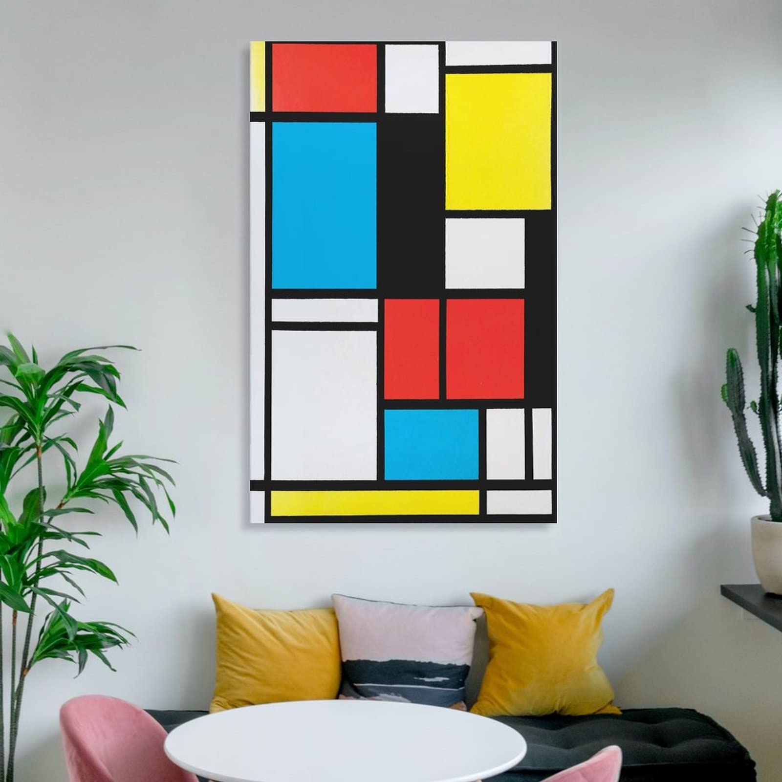 Amazon.co.jp: Piet Mondrianピート・モンドリアン絵画作品『赤・青