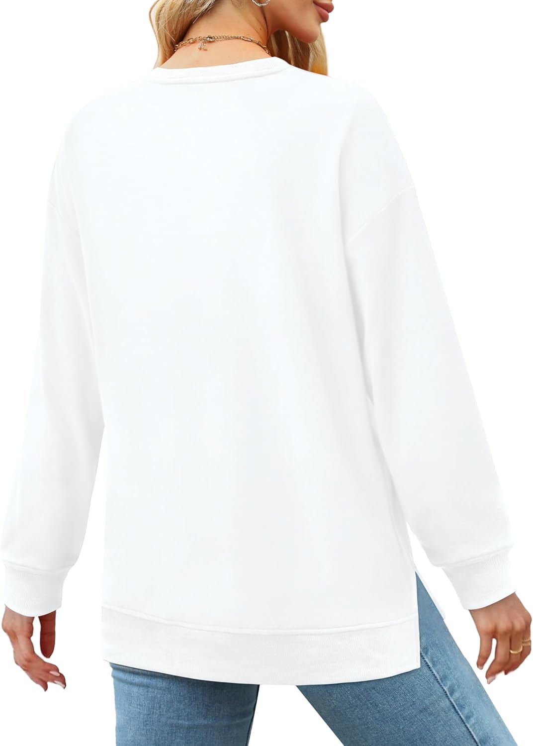 Elesomo Sweatshirt for Women Cotton Crewneck Long Sleeve Fall Shirts Fashion Clothes - Image 4