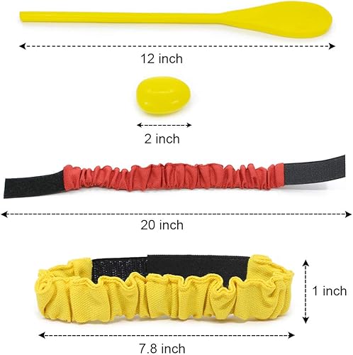 Miniatura 7 de JOYIN juegos de césped al aire libre para 4 jugadores bolsas de carreras huevos y cucharas bandas de carreras de postas  para todas las edades niños