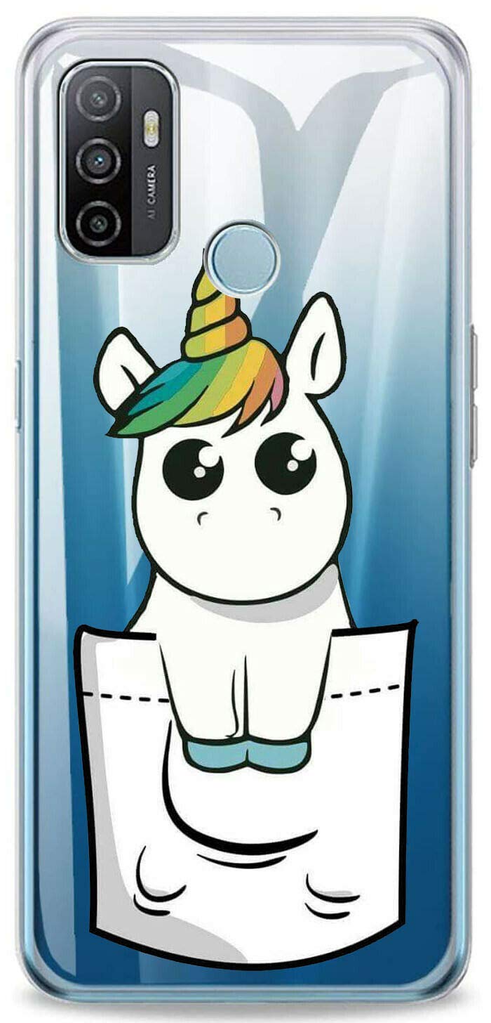 Mixroom Cover Per Oppo A53 – Custodia In TPU Trasparente Con Fantasia – Stampa UV Ad Alta Risoluzione – Morbida E Sottile - 4