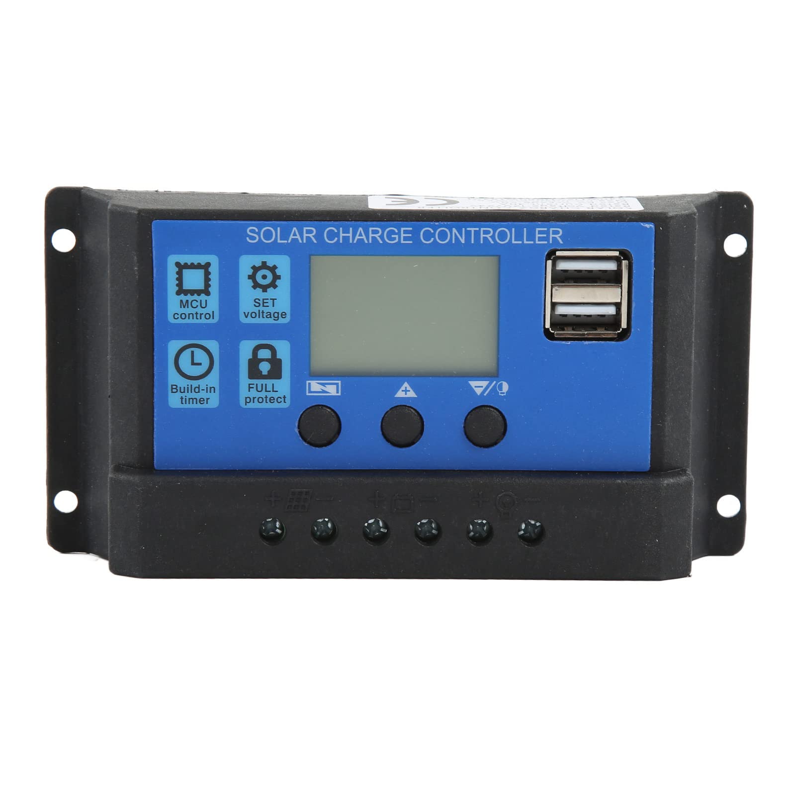 CHICIRIS Pannello Solare Monocristallino 30W 18V con Kit Controller per | Laminazione PET e Silicio Monocristallino, Alta Efficienza, Controller Display LCD, 50 A, 12 V/24 V Automatico, Protezione