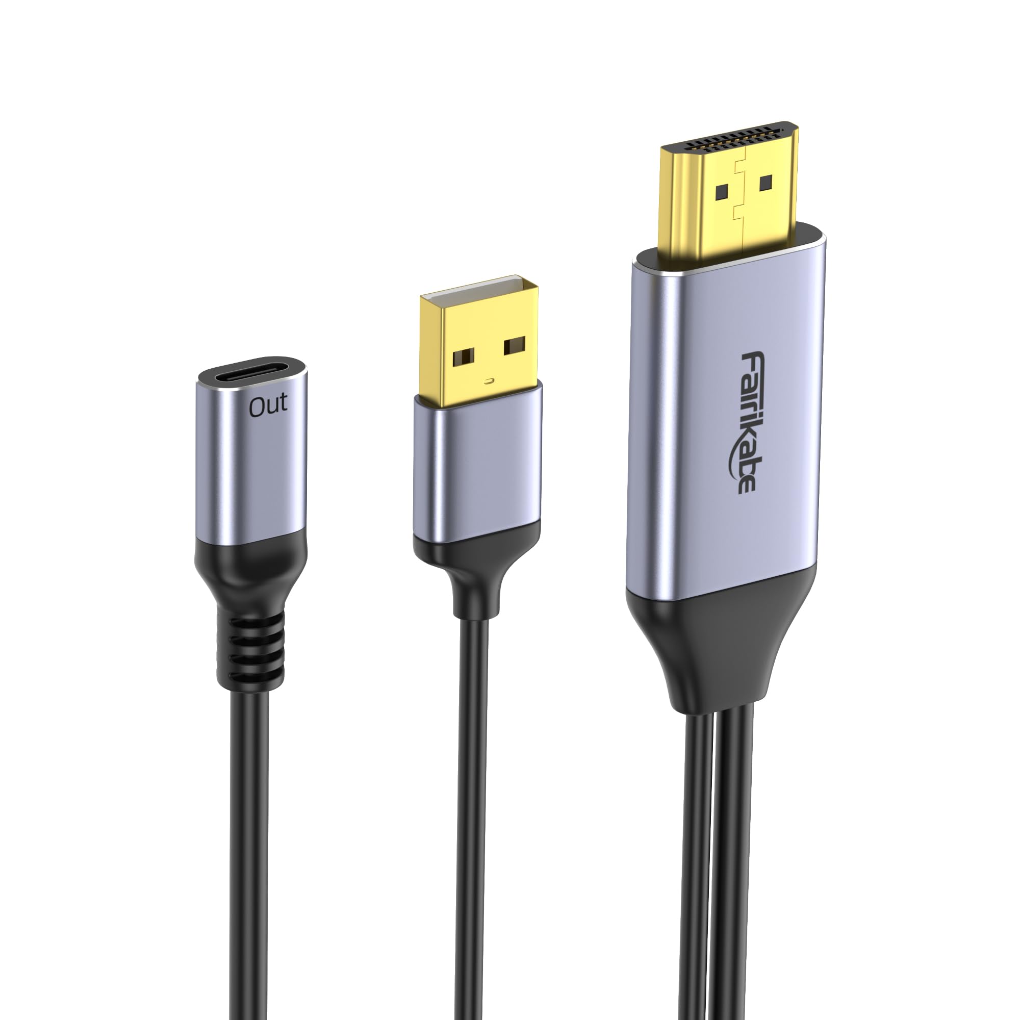 Adattatore da HDMI a USB-C Femmina 4K@60Hz – Convertitore da sorgente HDMI a monitor USB-C e occhiali AR – Compatibile con Viture, Xreal, RayNeo, Rokid – Per PS5, Xbox, Switch, Dock Steam Deck