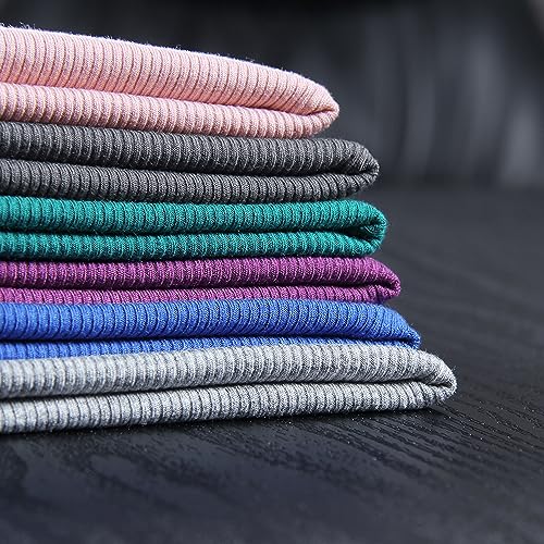 Roselux Womens Long Sleeve Scoop Neck Ribbed Knit Fitted Casual Tops Tee Slim Basic Shirts - Image 5