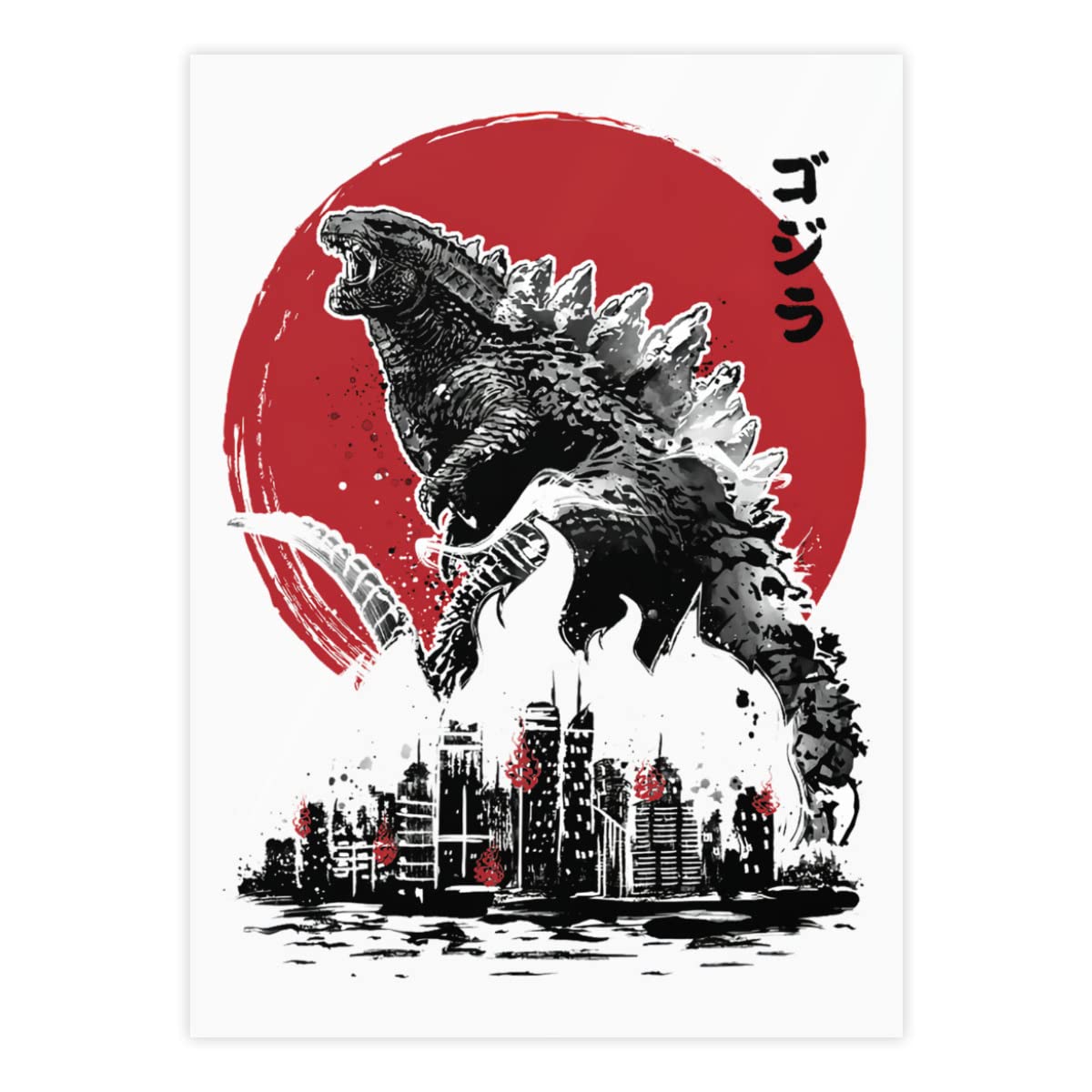 Amazon.co.jp: クリスタルステッカー ゴジラ 怪獣王 人気 Logo