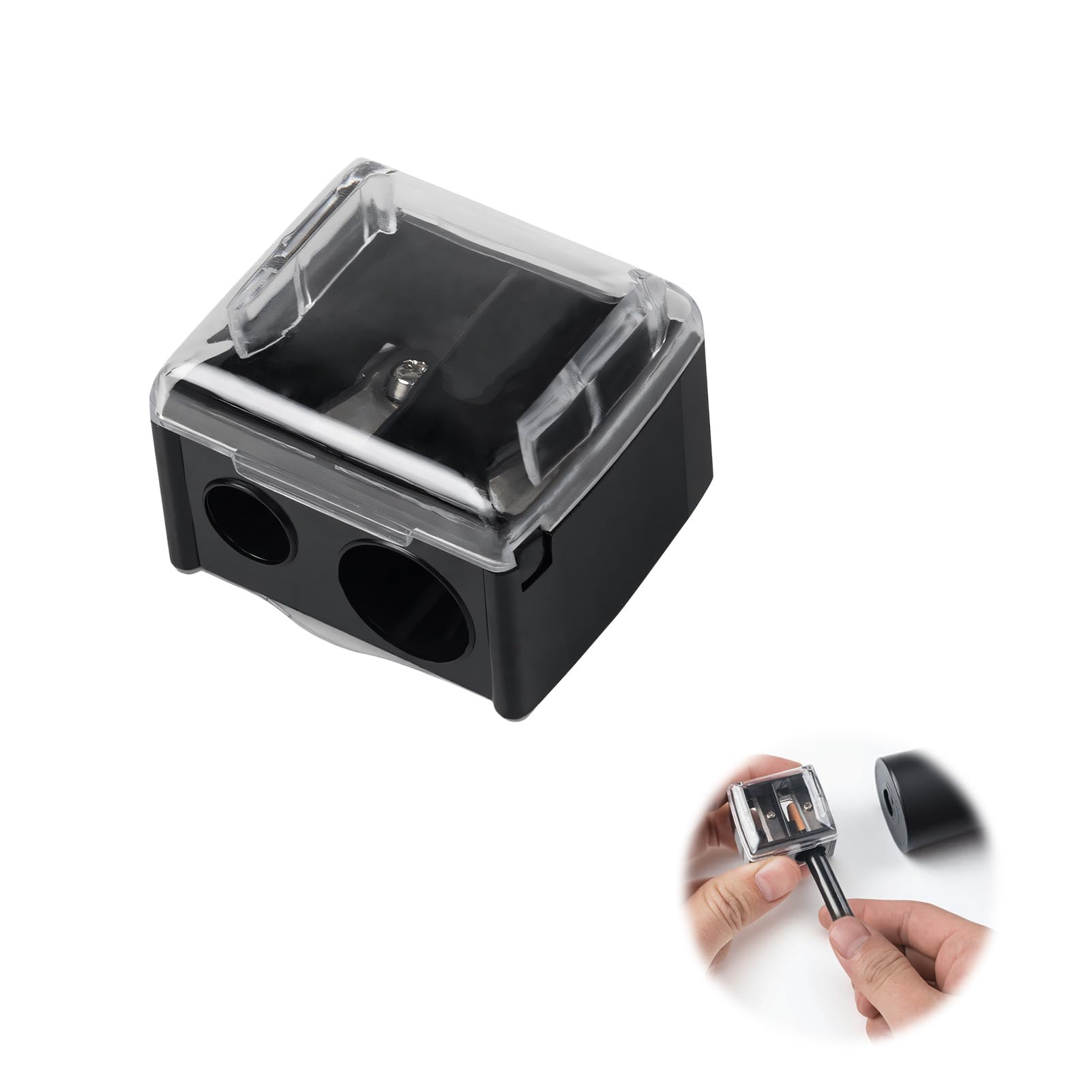Sacapuntas de Maquillaje Doble - Afilador Universal para Lápices de Ojos y Labios con Cuchilla de Precisión - Accesorios De Maquillaje