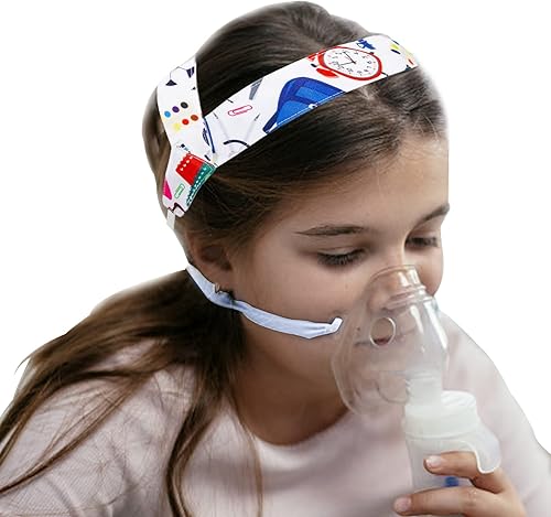 Máscara nebulizadora para niños, correa para la cabeza para nebulizador fresco, inhalador antideslizante, soporte ajustable para máscara de