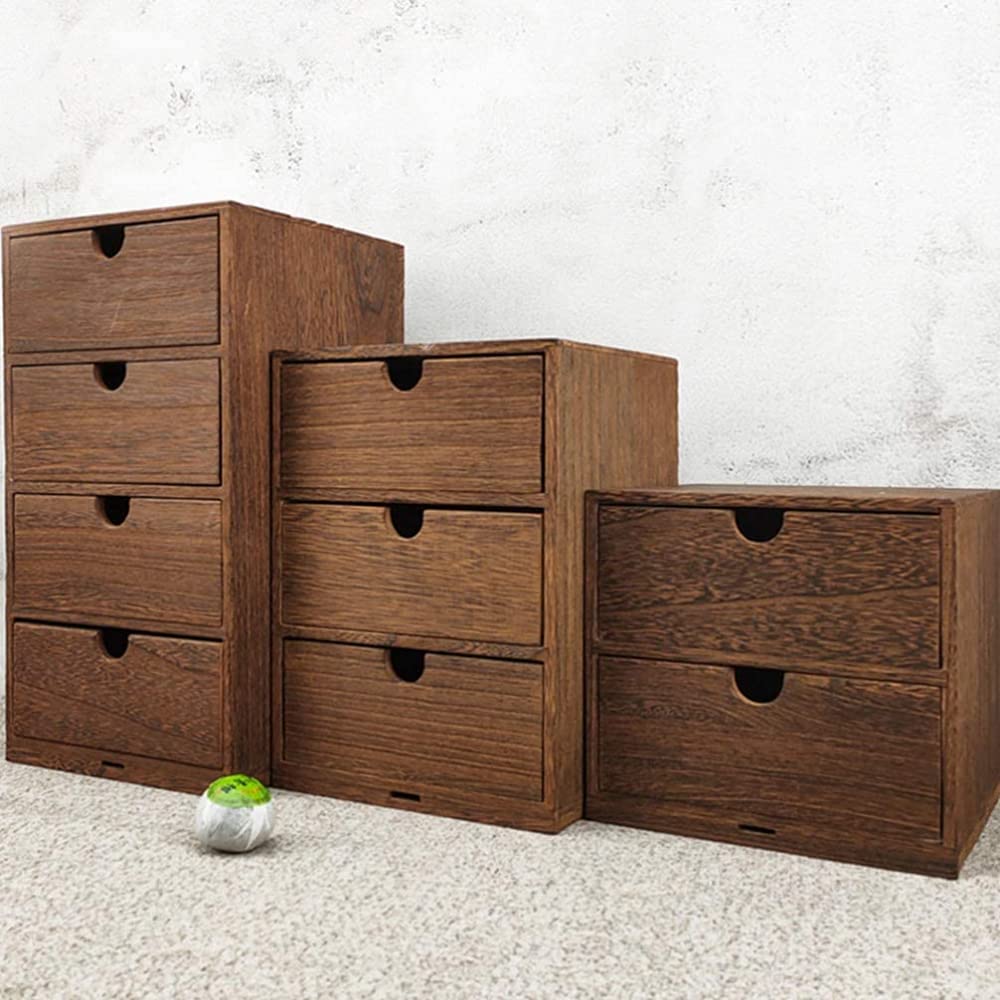 Schreibtisch-Organizer aus Holz mit Schubladen, Aktenschrank, Caddy und Schmuckbehälter für Zuhause, Büro