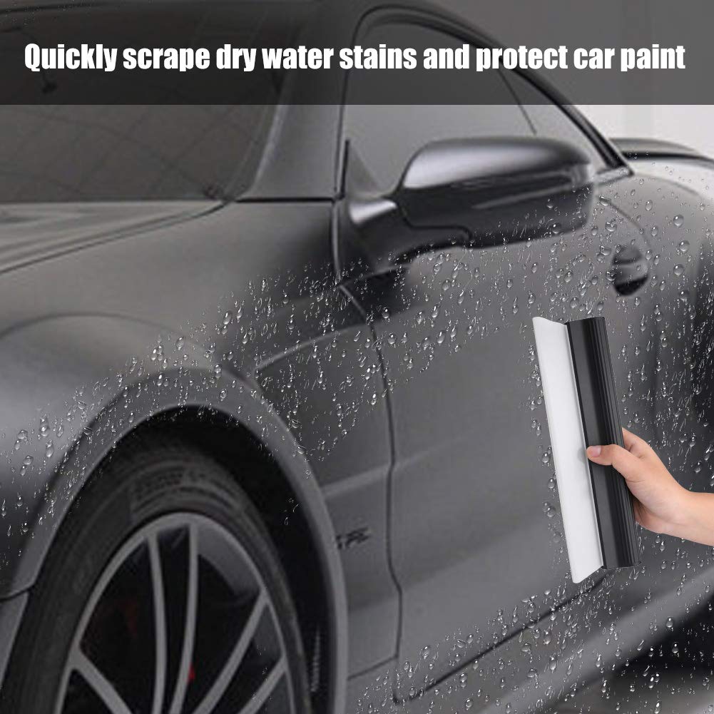 Escobilla de Goma para Coche, Escurridor de Hoja de Agua con Barra en T de Silicona, Escurridor de Secado de Coche, Raspador de Limpiaparabrisas para L Limpieza