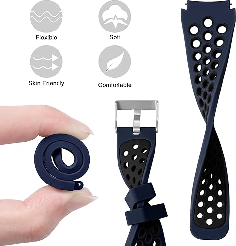 Miniatura 8 de Lerobo Compatible con Samsung Galaxy Watch de 1.81 pulgadas, Gear S3 Frontier Classic Watch BandsGalaxy Watch 3 bandas de 1.772 in 0.866 in, correa