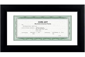 Licensed and Displayed with Our Black 5x10 Cosmetology License Frame!