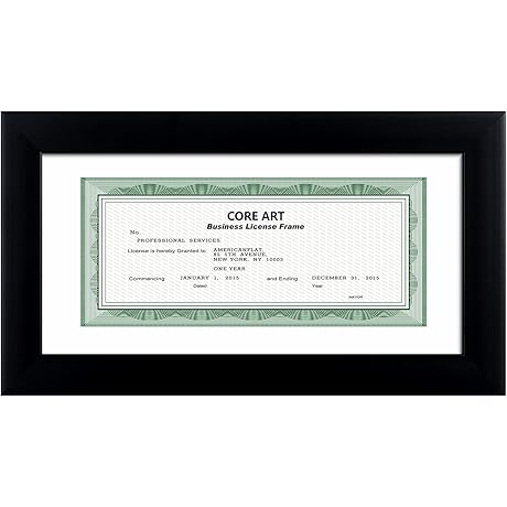 Licensed and Displayed with Our Black 5x10 Cosmetology License Frame!