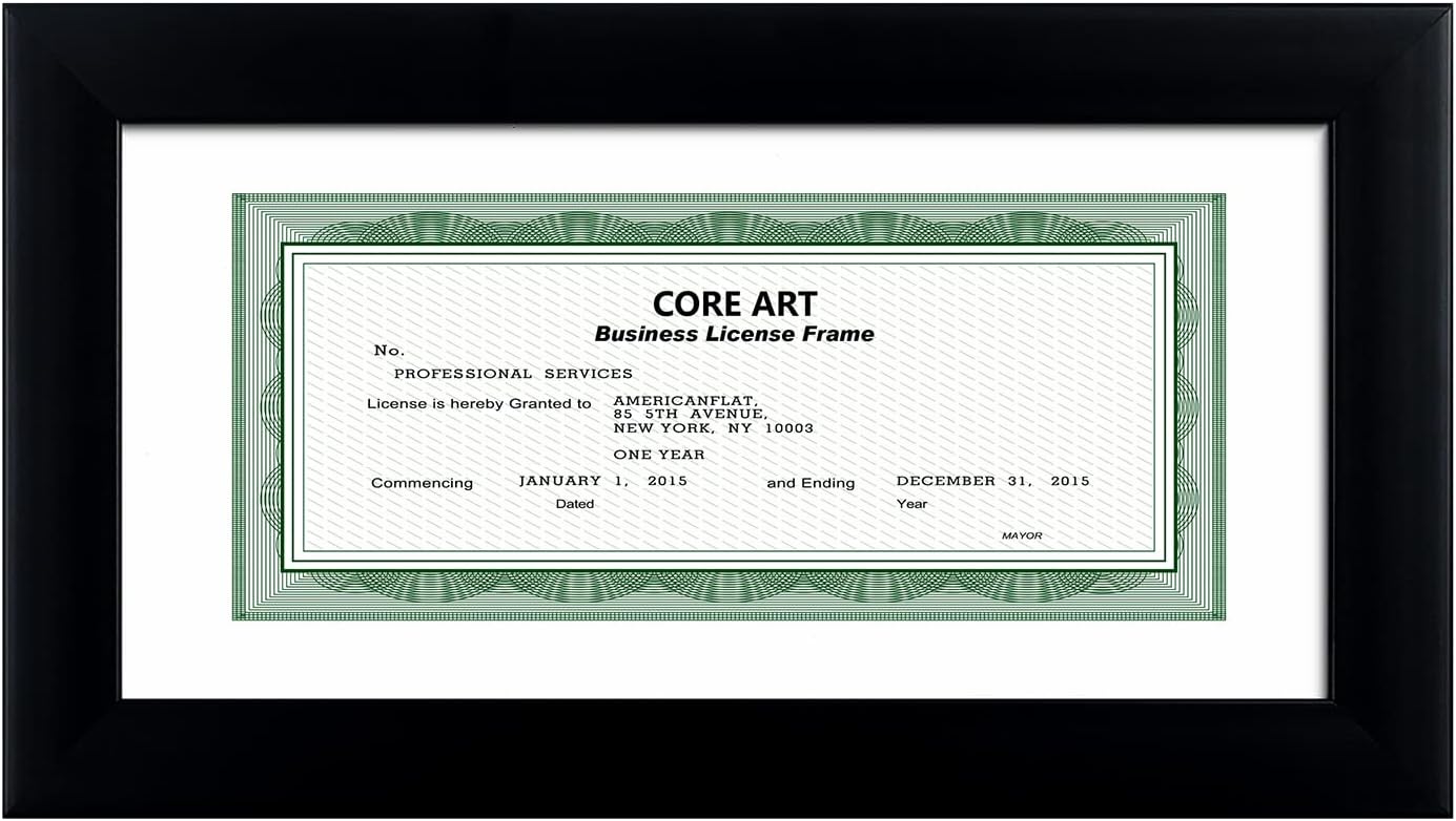 Business License Frame