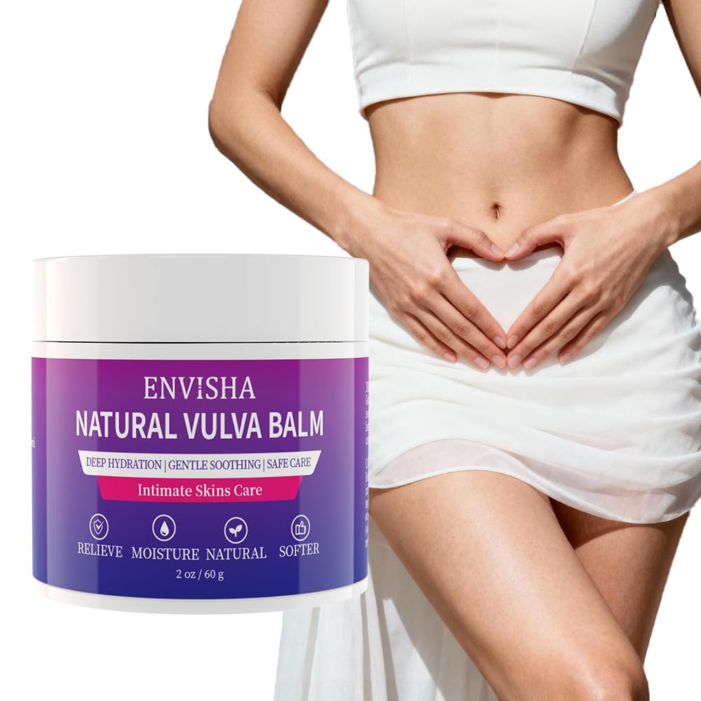 ENVISHA Vulva Moisturizing & Vulva Balm -Natural Organic Plant Extracts - Specifically Designed for Vulvar Dryness & Itching, Estrogen-Free Formula - Suitable for Menopause & Daily Care - 2 oz