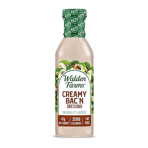 Walden Farms Aderezo para ensalada cremoso de tocino sin calorías de 12.0 fl oz