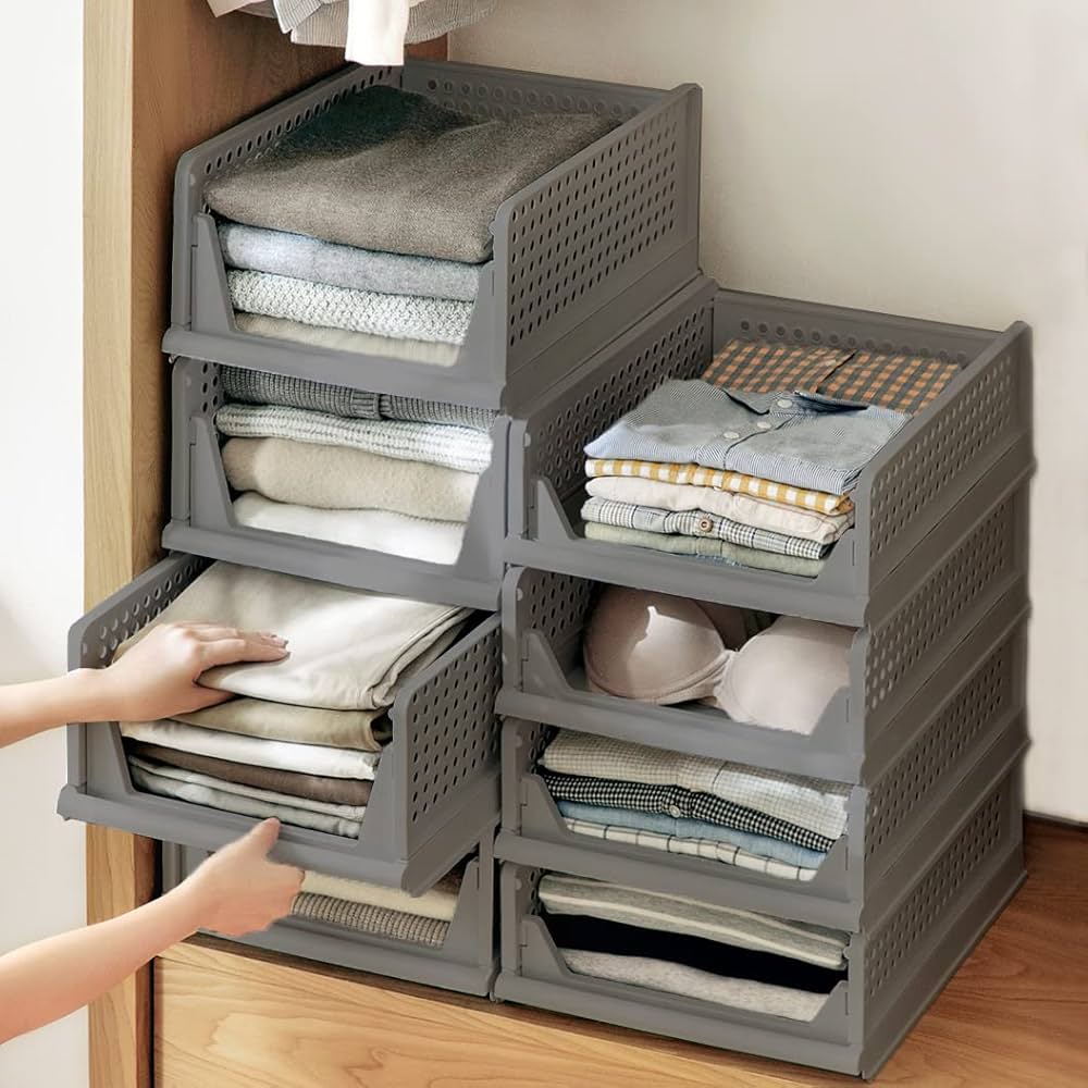 グレー 衣類収納ケース 4個セット Amazon｜OTYTY 衣装ケース 押し入れ用 収納ケース 引き出し