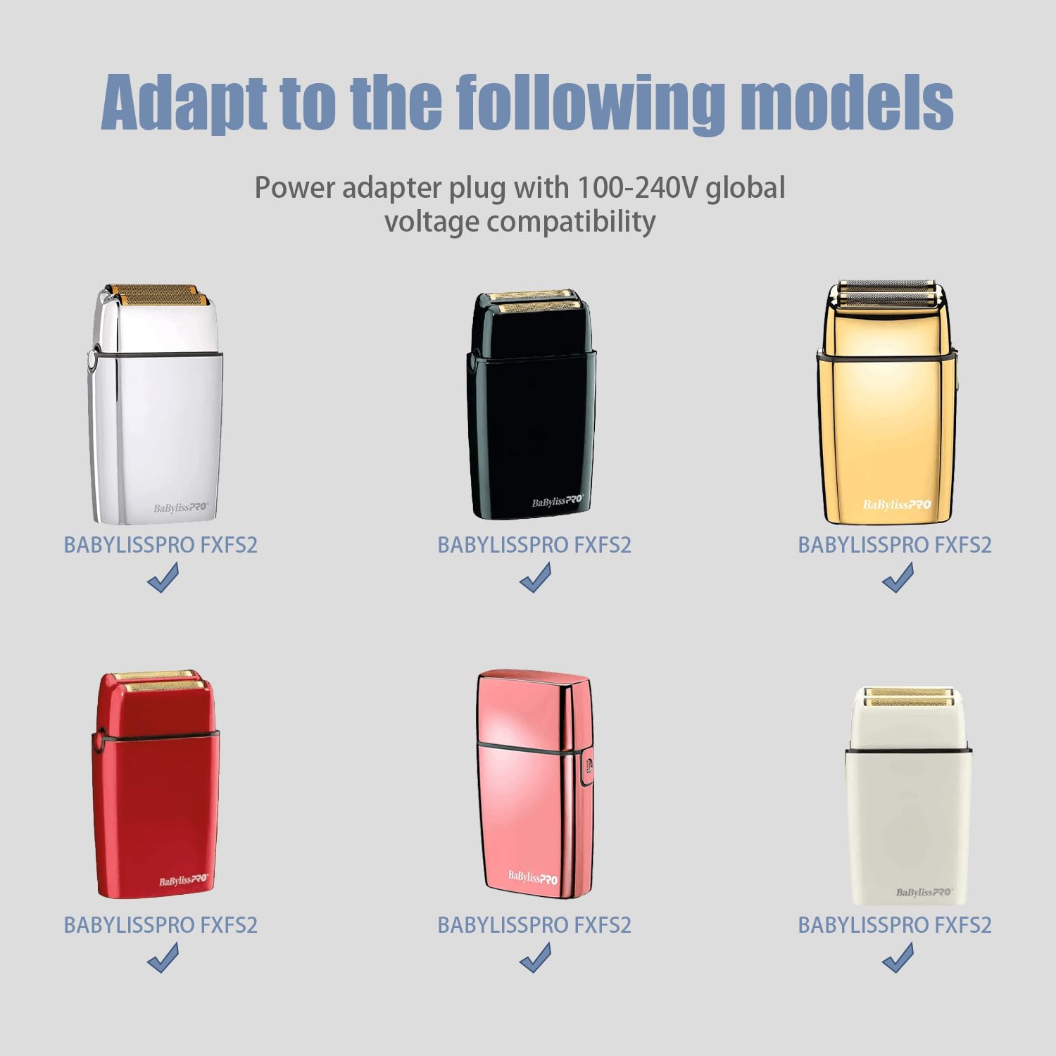kabel ładujący i ładowarka do golarki foliowej BaByliss FXFS2G FXFS2, adapter USB kompatybilny z BaByliss PRO Baberology golarką z podwójną folią FXFS2G GOLDFX, elektryczna golarka do golenia