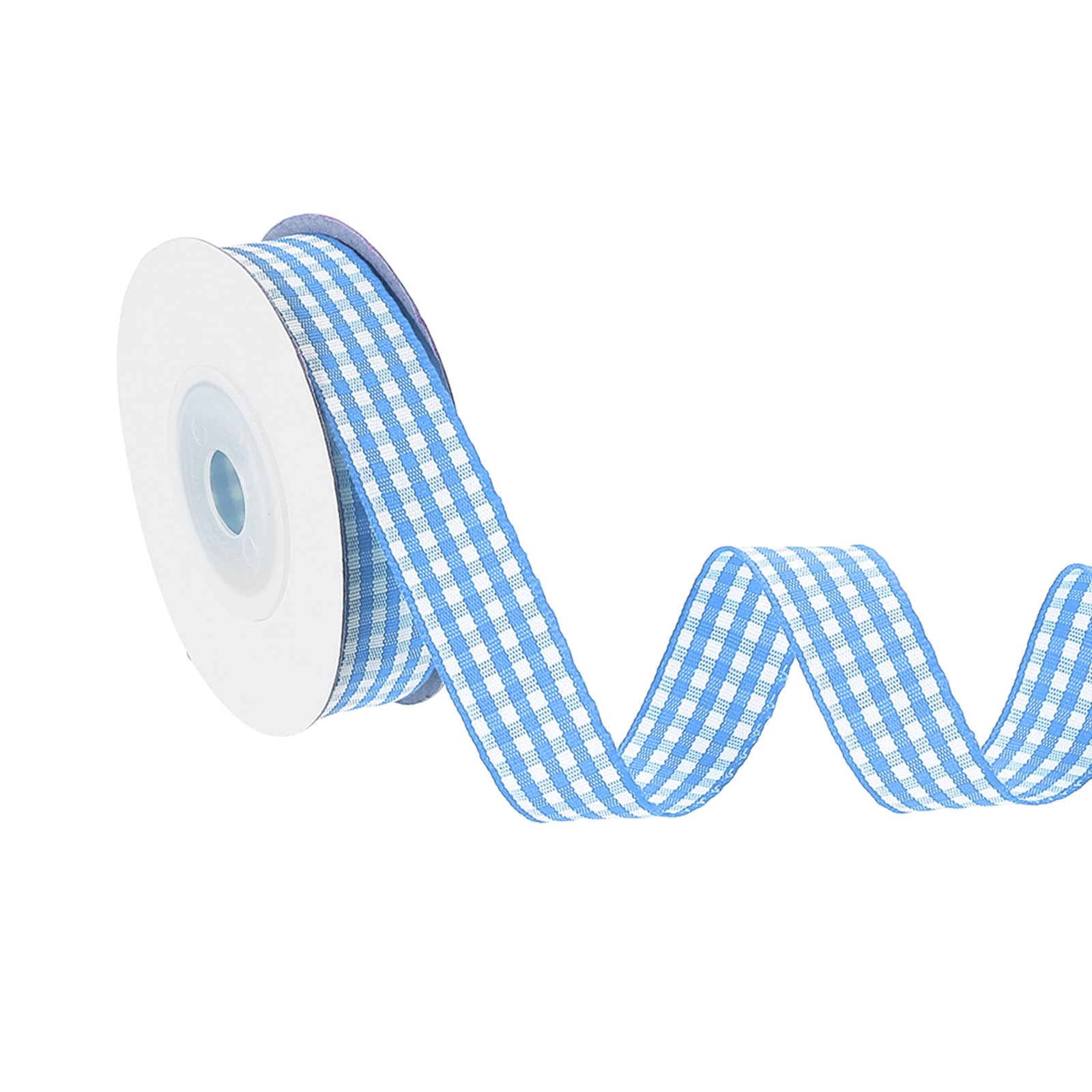 Ruban à carreaux PATIKIL anti-effilochage bleu ciel pour boucle et artisanat