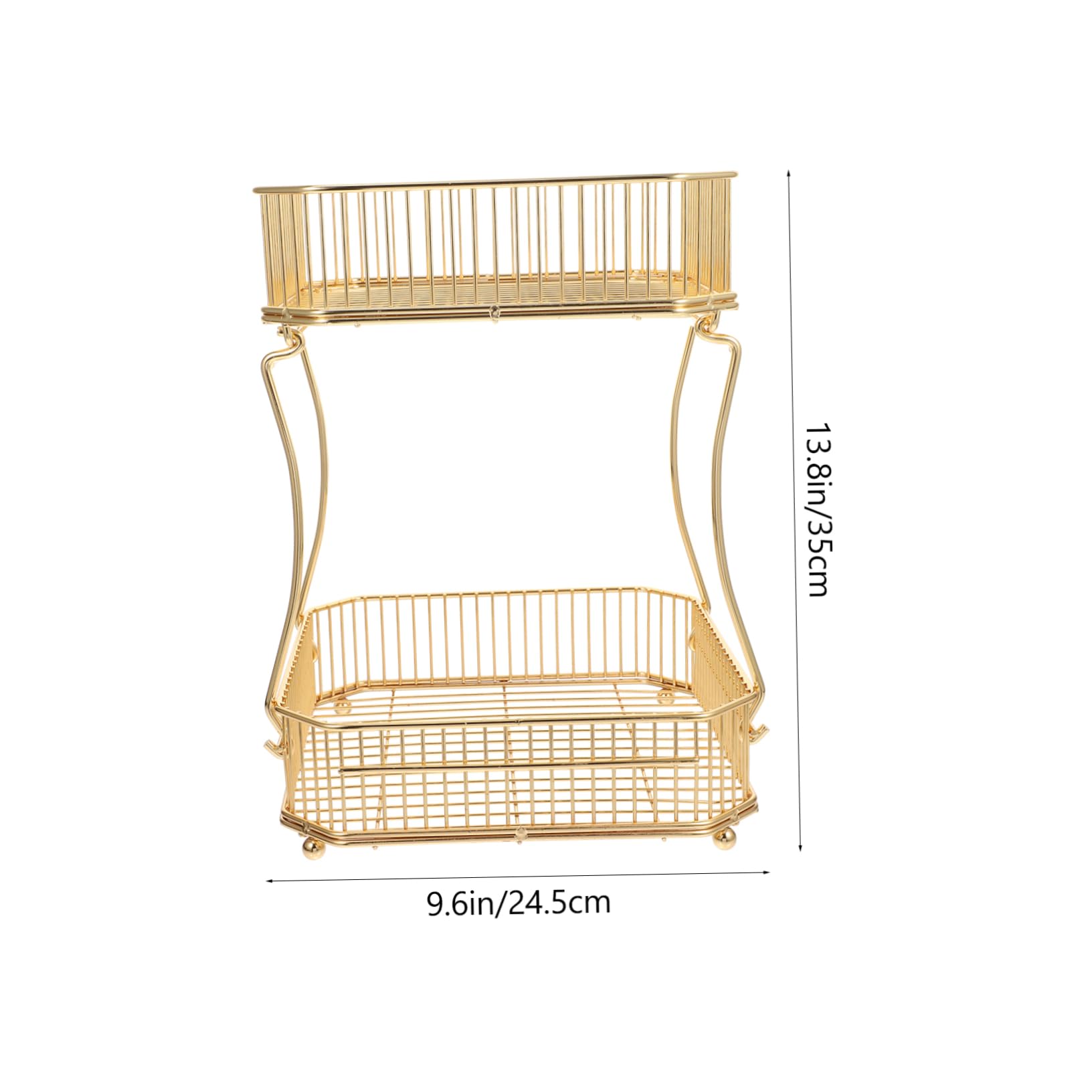 GLEAVI Double Layer Fruit Shelf Stylish Storage Rack for Bathroom Kitchen Multi Functional Desktop Organizer for Sundries Design Neat Orderly Storage