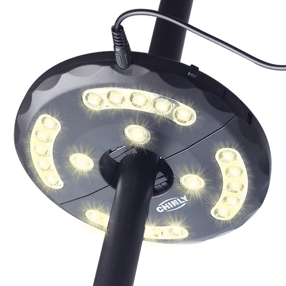 chinly patio umbrella light warm Amazon.com: CHINLY Patio Umbrella Lights Warm White 24LEDs 3 Level Dimming  Modes