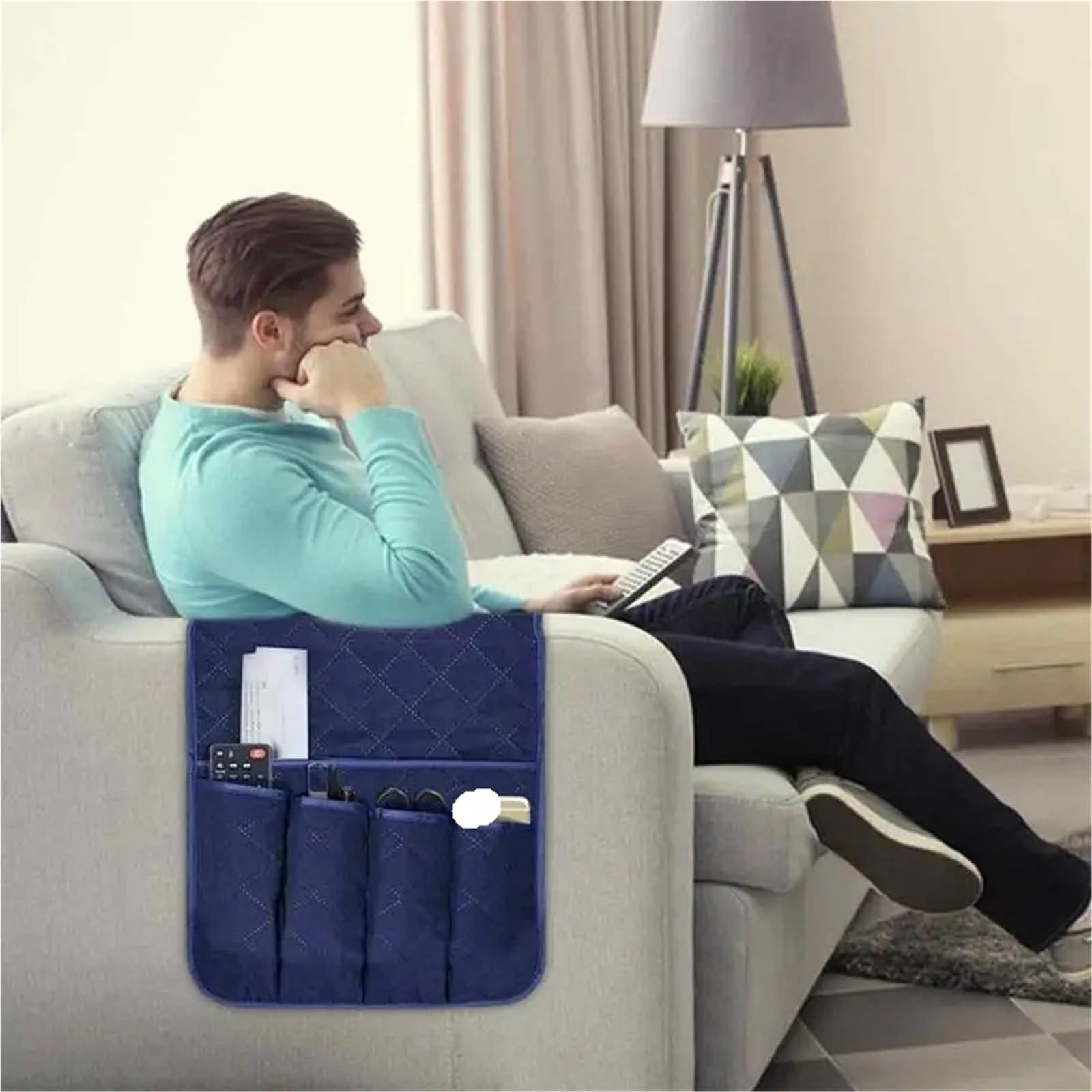 Soporte de Control Remoto for sofá, Bandeja for, Organizador reposabrazos con Bolsillos, Almacenamiento for Brazo y Silla, Caddy for Control para Sofá