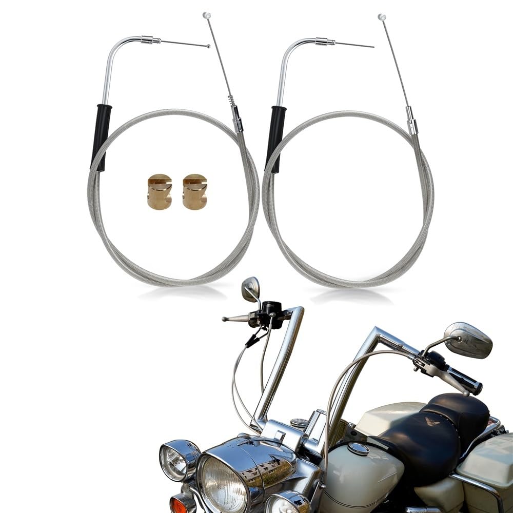 Juego de cables ralentí para acelerador motocicleta, 116/132/137CM, Para Softail Para personalizado Para la noche Para el tren Para Deuce 2000-2006