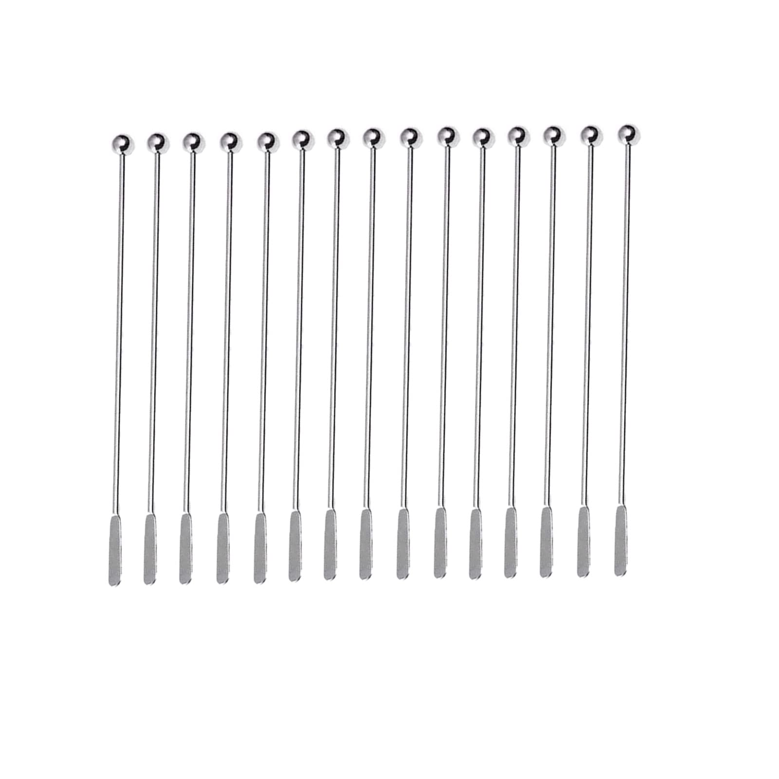 TopHomer 15PCS Stainless Steel Stirrers,Metal Cocktail Stirrers Cocktail Stirrers Swizzle Sticks Fit for Beverage Cocktail Juices Chocolate Milk Wine Party Bar Restaurant Supplies