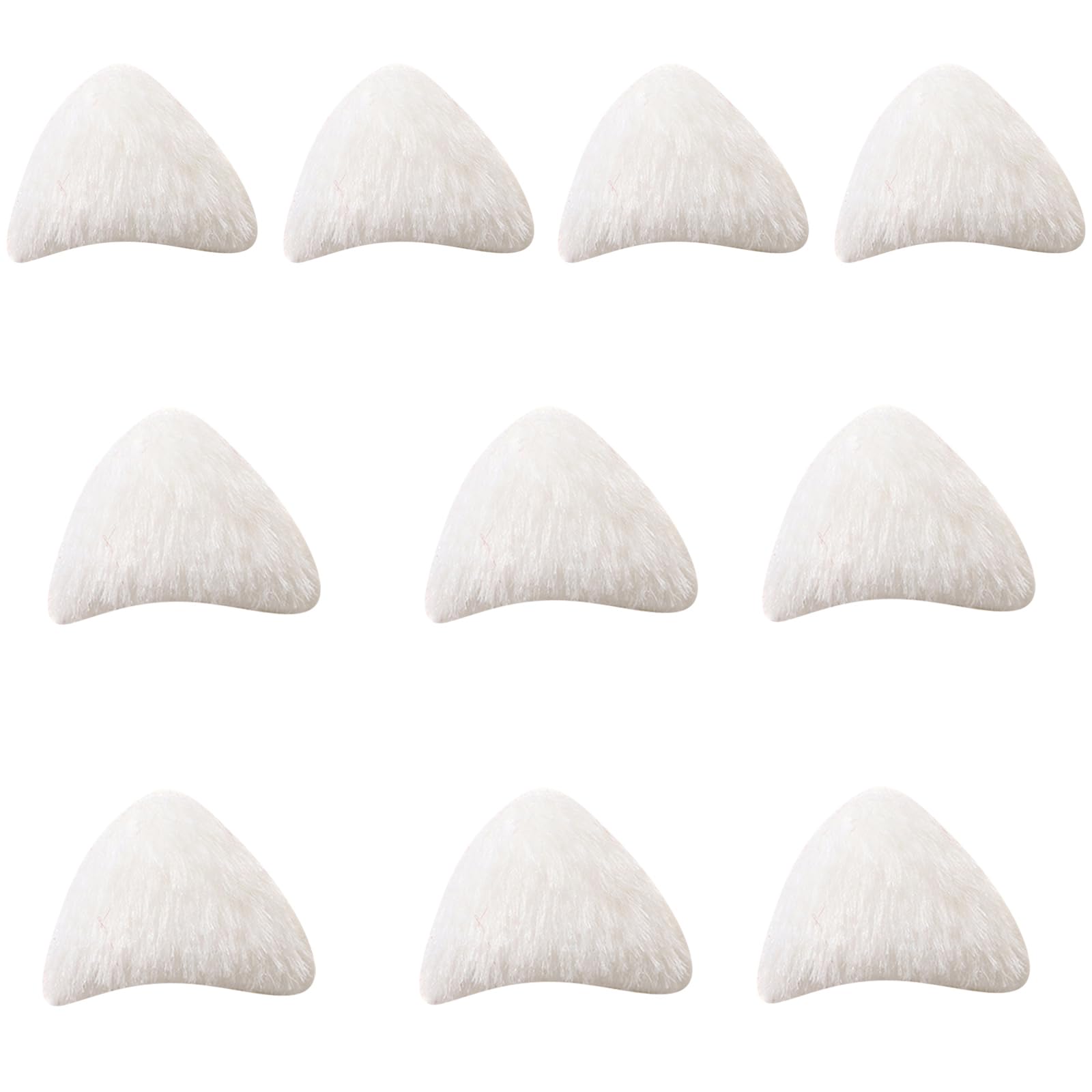 Buxuaaaa 10Pieces Plush Animal Ear Hairband Supplies Furry Animal Ear Appliques for Sewing Craft Stuffed Toy Clothing Headbands Furry Fabric Hair Accessories