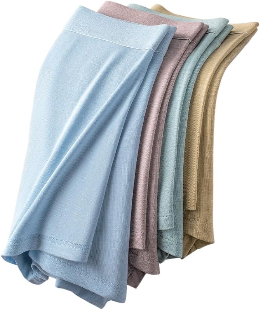 Men's Solid Color Spun Mid Waist adult Breathable Seamless Flat Corner Underwear for Men