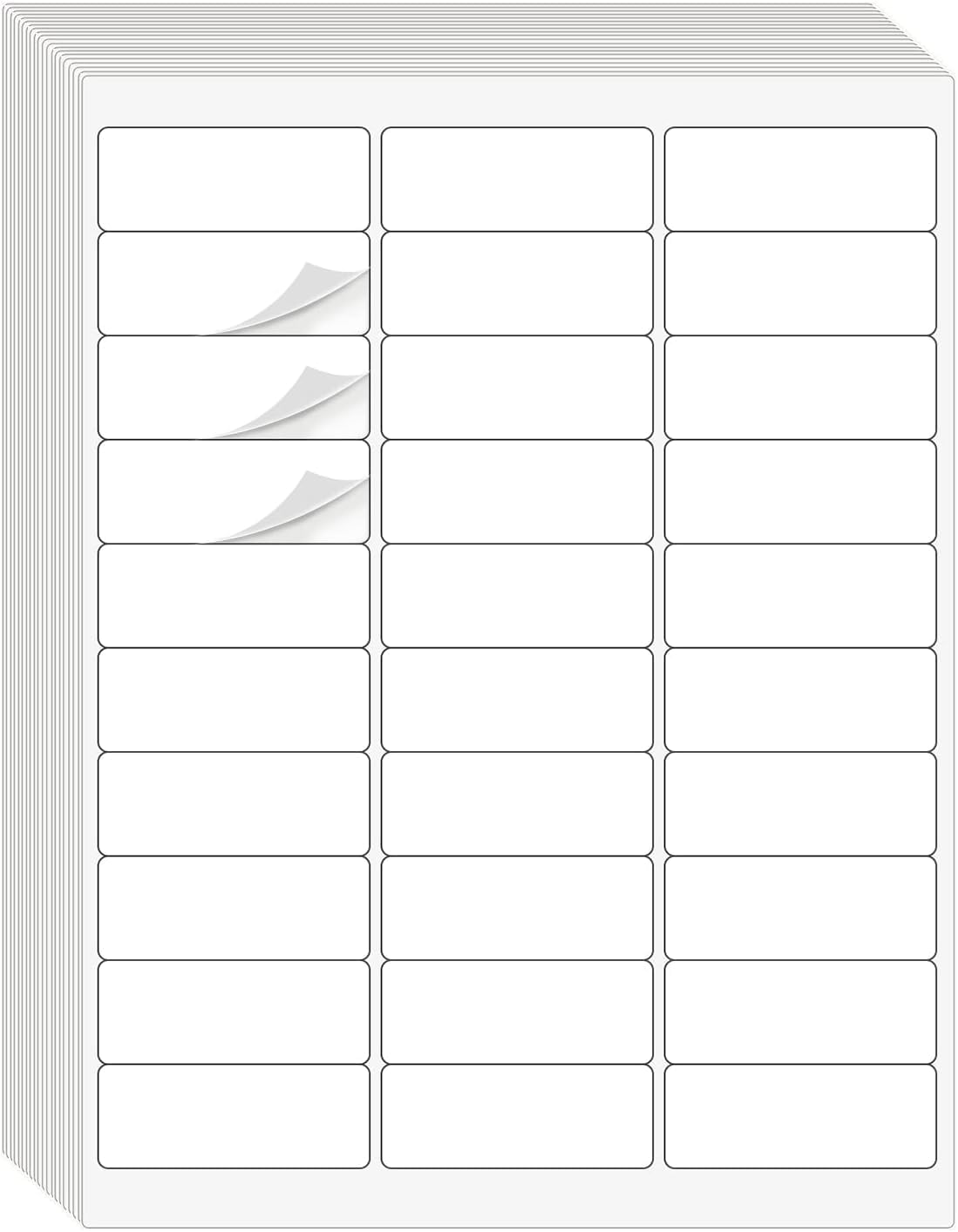 1" x2-5/8 Address Labels, 900 Label Stickers Printable White Address Labels Personalized, for Laser/Inkjet Printing - 30 Per Page (30 Sheets)