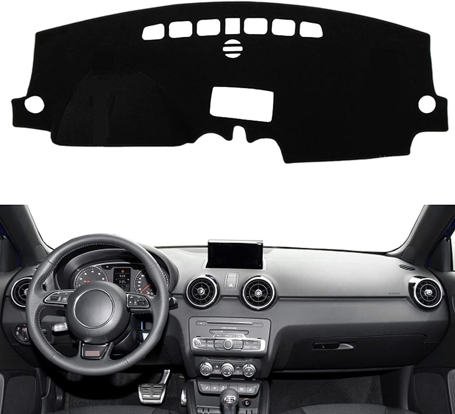 Auto Tappetino Copri Cruscotto per Audi A1 2012-2018, Antiscivolo Anti-UV Copertura Cruscotto Cuscino consolle dellautomobile.