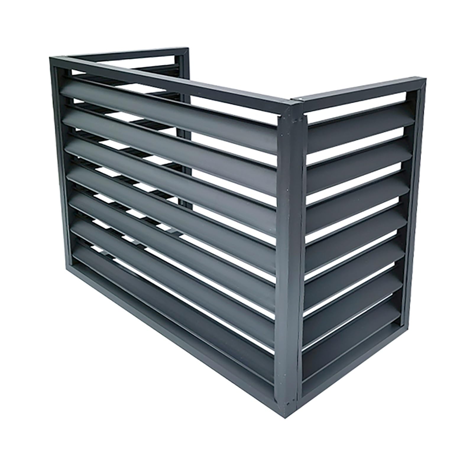 Air Conditioner Cover For Outside Units, All Weather Freestanding Privacy Screen Fence Panels, Aluminum Trash Can Enclosure Protective Cover, Condenser Protective Cover AC Unit Cover ( Color : Gray 1