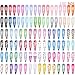 Produktbild Lynlon 120 STK Mädchen (40 Farben) Haarspangen | Haarclips | Kinder Haarklammern | Spangen | Klammern, 25,4 x 14 x 3 cm