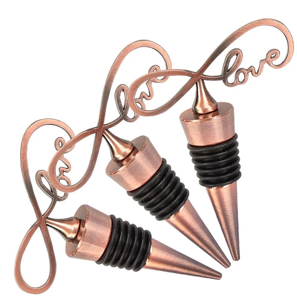 Wine Bottle Stoppers / Air tight Seal (Pack of 3) | Infinite Love Design Bottle Cap Love Design
