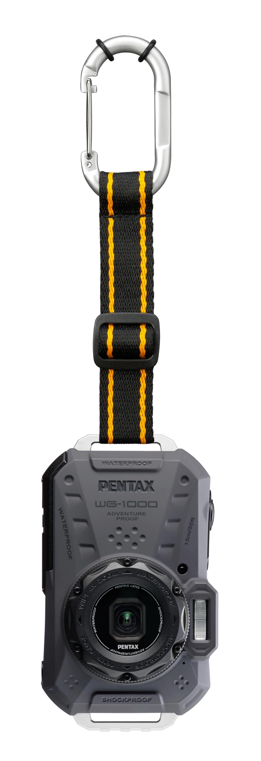 PENTAX WG-1000 Gray Waterproof Digital Compact Camera, Designed for Casual Outdoor and Underwater Photography, Waterproof to a Depth of 15 Meters, for up to one Hour of Continuous Operation
