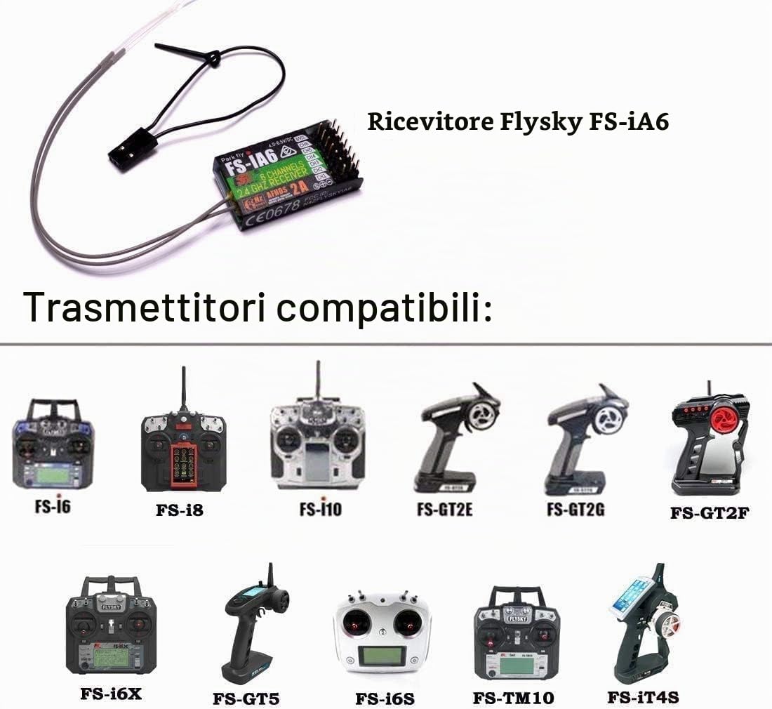 Flysky fs I6 AFHDS 2 A 6 canali trasmettitore + ricevitore radio IA6 2 GHz + ricevitore sistema radio per RC auto da corsa barca elicottero giocattoli