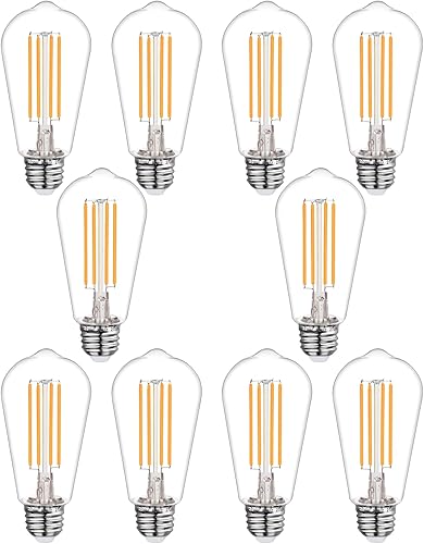 Miniatura 8 de Paquete de 12 bombillas LED Edison regulables de 40 W, base E26, bombillas Edison cálidas de filamento de 2700 K para candelabros, colgantes y 2700K