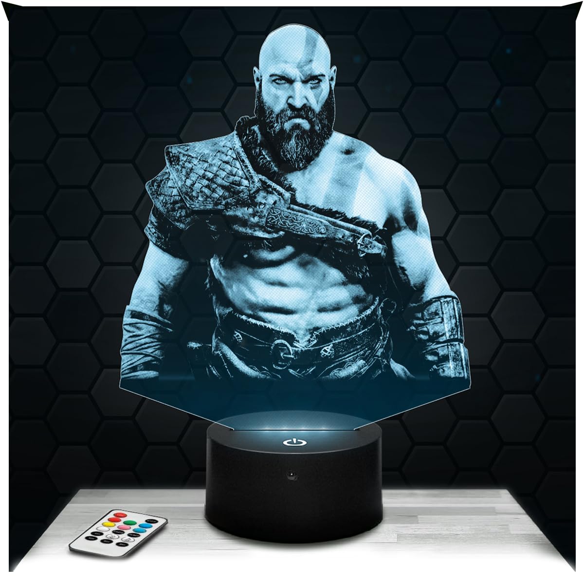 Lampephoto.fr - GOW 3D Lamp Deco for Boy's Room 3D GOW Lamp Gaming Gamer Video Games Gift idea Soft Light Decoration Night Light Office Decor, Original Christmas, Gift idea for Teenagers