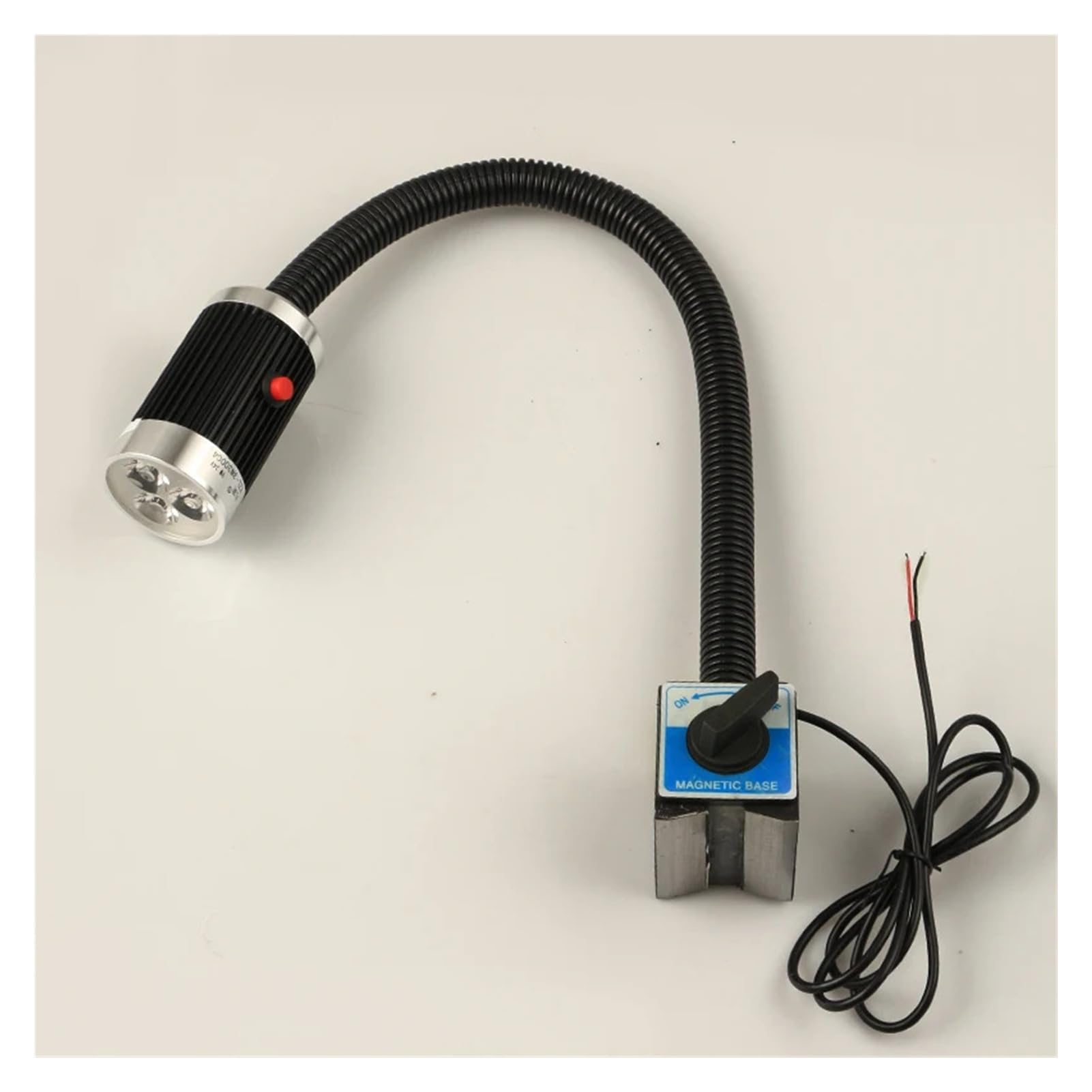 Tokarka, światło robocze, podstawa magnetyczna, lampa LED 9 W, Soft Rod aluminium, lampa robocza CNC, lampa stołowa montowana na magnes (220 V soft rod 80 cm UK)