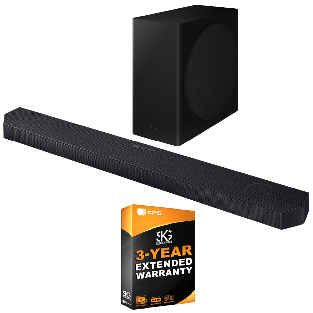 SAMSUNG HW-QS730D Q-Series 3.1.2ch. Wireless Dolby Atmos Soundbar w/Q-Symphony, HW-QS730D/ZA (2024 Model) + 3 Year Extended Warranty