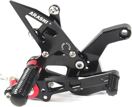 V2.0 Adjustable Rearsets Compatible with Kawasaki Z900 ZR900 2017-2019, Black